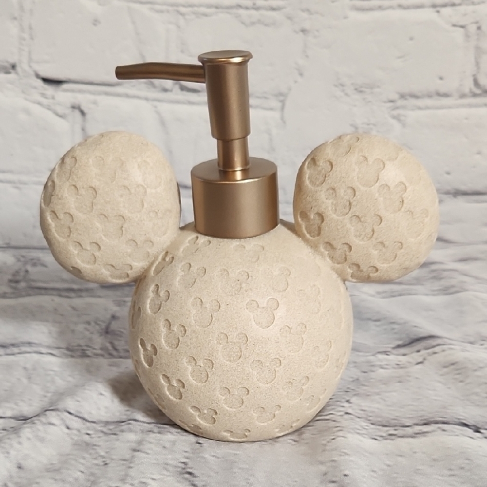 Mouse Ears Soap Dispenser - Cream and Gold